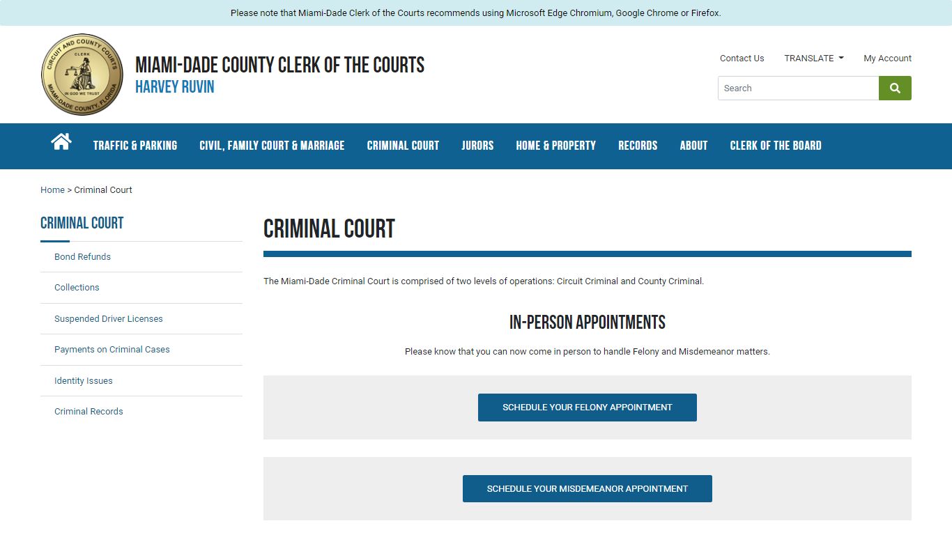 Criminal Court - Miami-Dade County